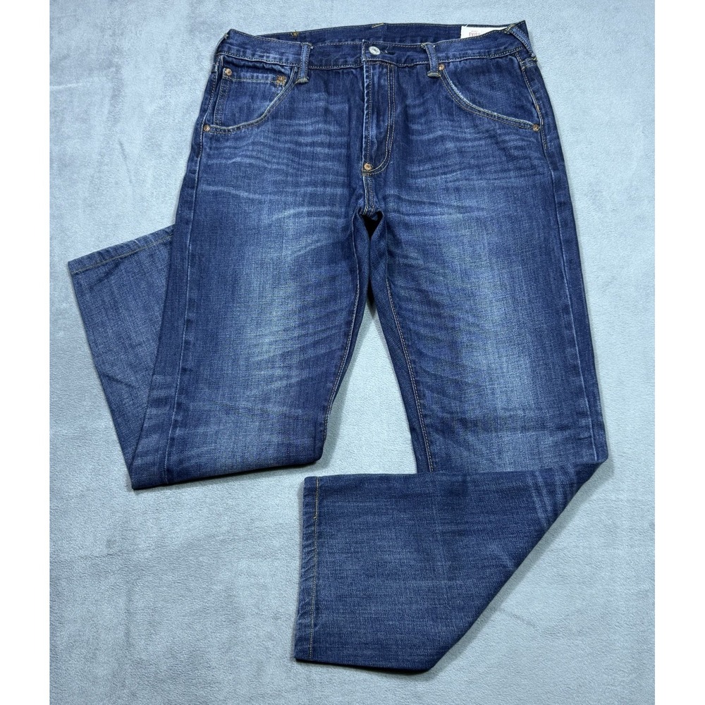 Evisu Jeans Mens 32x29 Straight Slim Taper Embroidered Pockets Retro Y2K Street